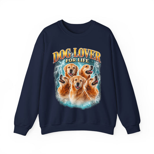 Dog Lover For Life Sweatshirt — Golden Retriever Graphic Crewneck