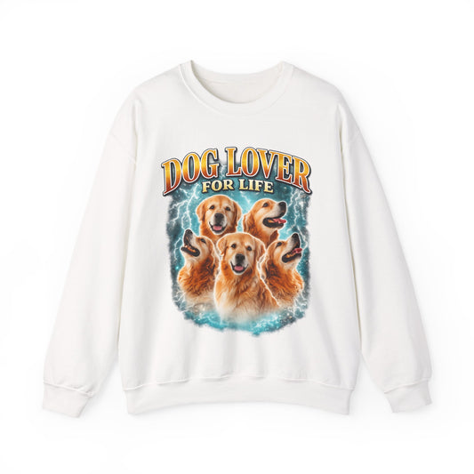 Dog Lover For Life Sweatshirt — Golden Retriever Graphic Crewneck