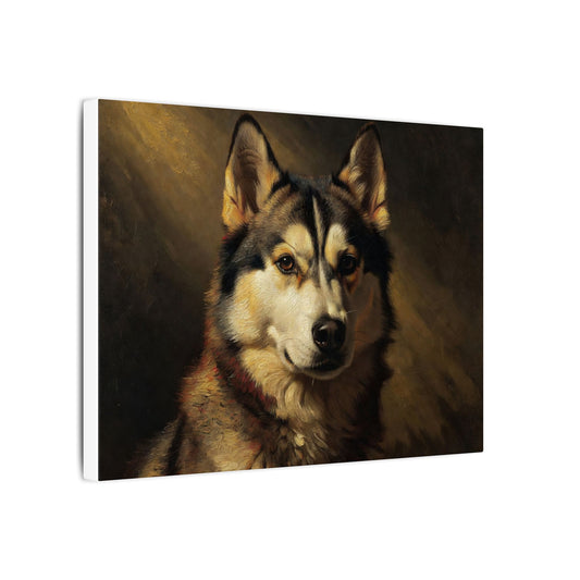 Husky Portrait Matte Canvas Wall Art — Stretched Canvas Print